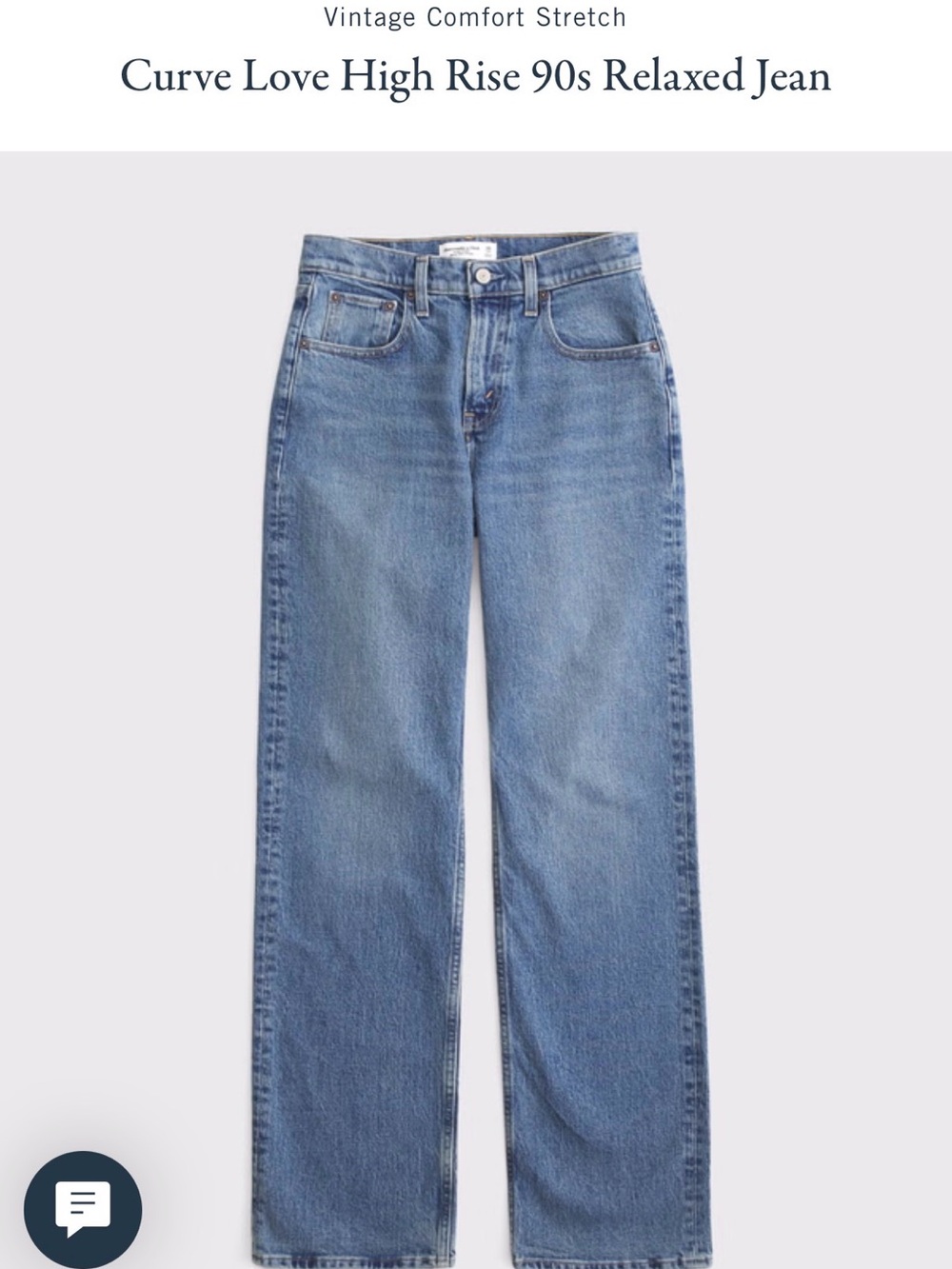 Abercrombie 90s relaxed Jean high rise curve love